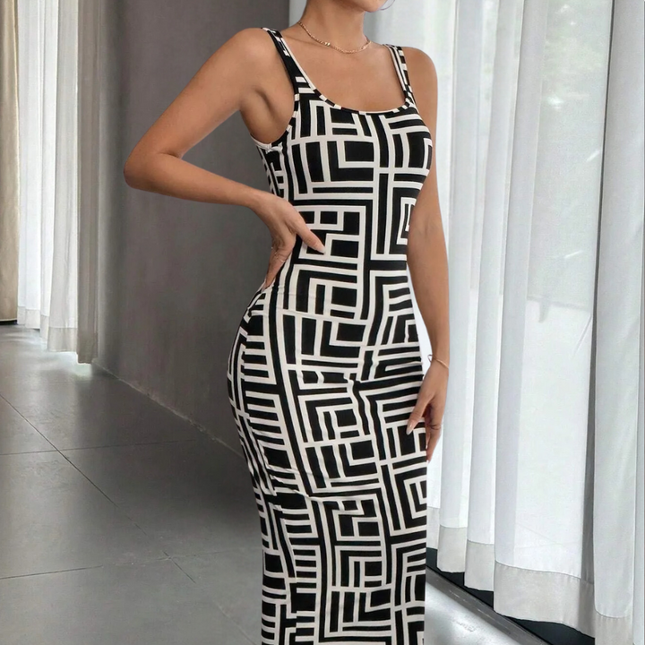 Stilla | Geometrisk Bodycon-Kjole til Kvinder