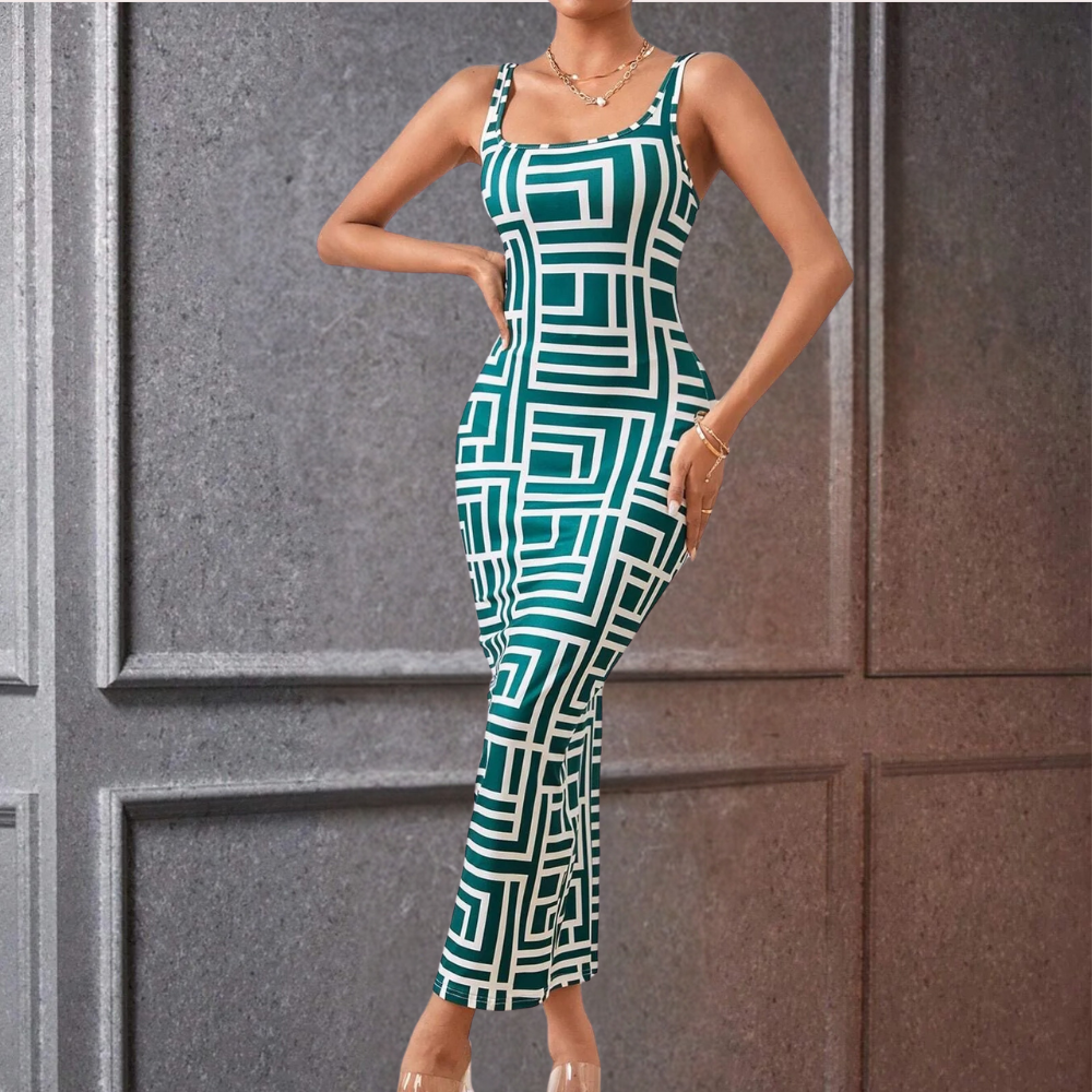 Stilla | Geometrisk Bodycon-Kjole til Kvinder