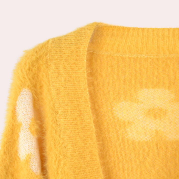 Stilla | Sød sweater i Floral Douillet med fantasifulde ærmer