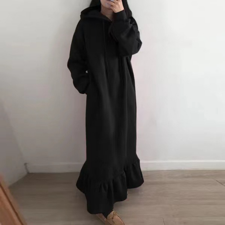 Stilla | Elegant Lang Hoodie-Kjole til Kvinder