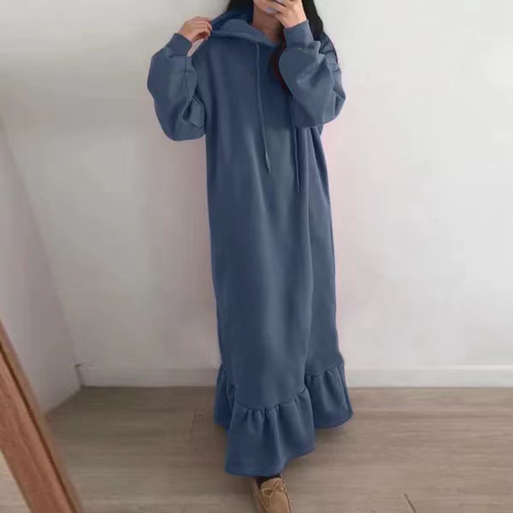 Stilla | Elegant Lang Hoodie-Kjole til Kvinder
