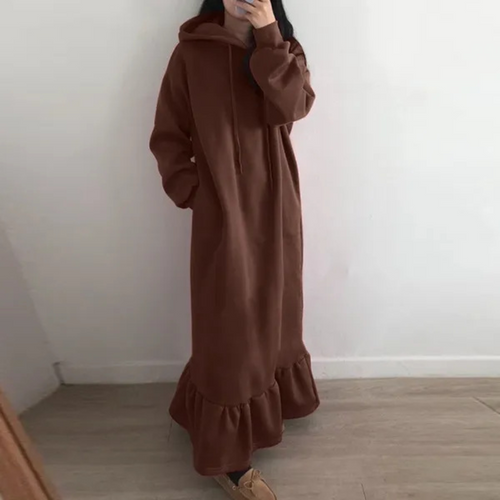 Stilla | Elegant Lang Hoodie-Kjole til Kvinder