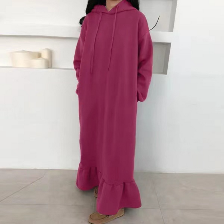 Stilla | Elegant Lang Hoodie-Kjole til Kvinder