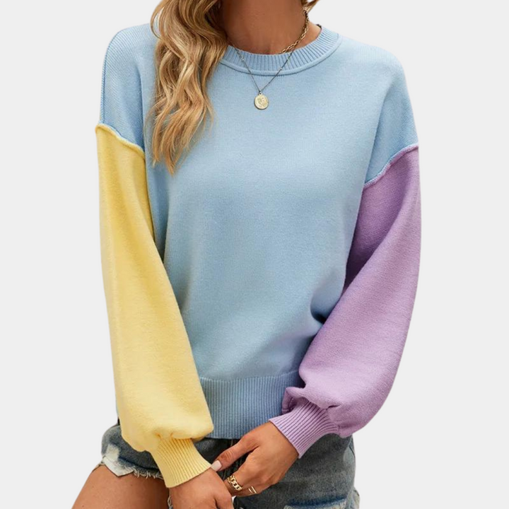 Stilla | Moderne Color Block Sweater til Kvinder