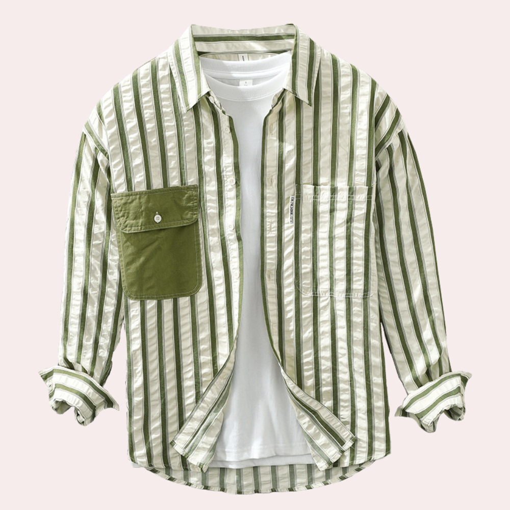 Stilla | Trendy Stribet Herreskjorte med Moderne Stil