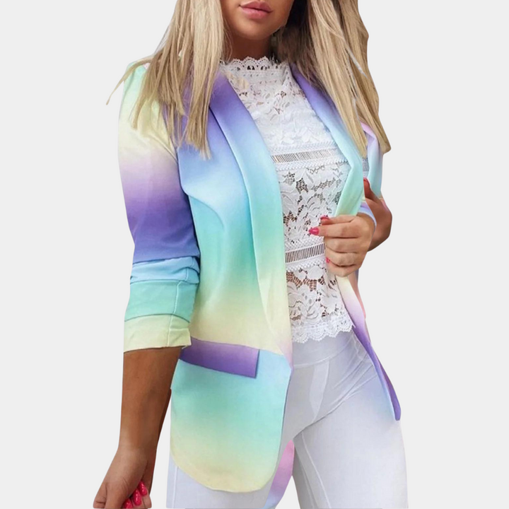 Stilla | Farverig Tie-Dye Blazer til Kvinder