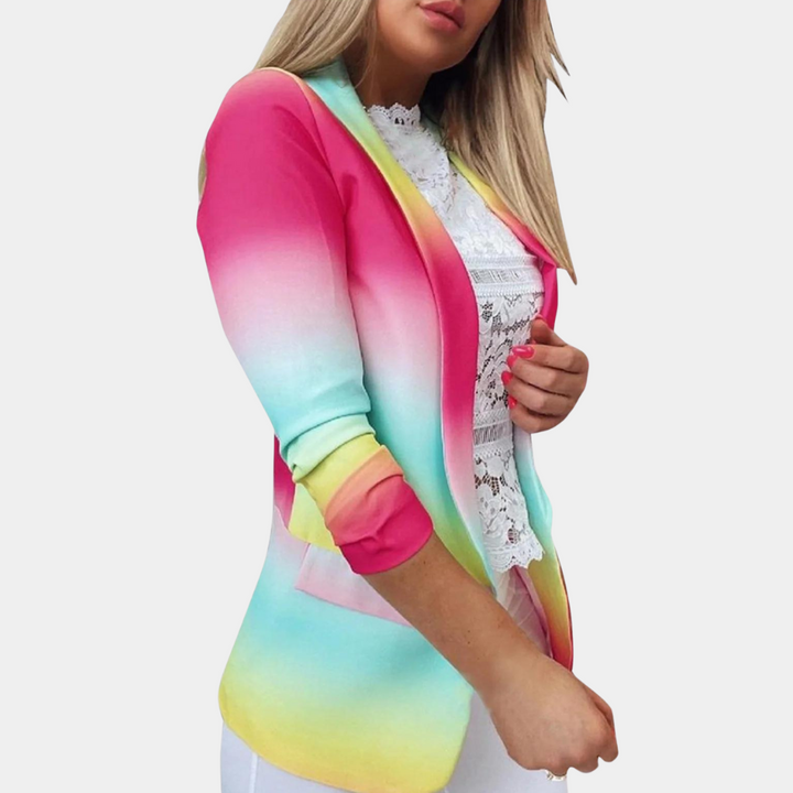 Stilla | Farverig Tie-Dye Blazer til Kvinder