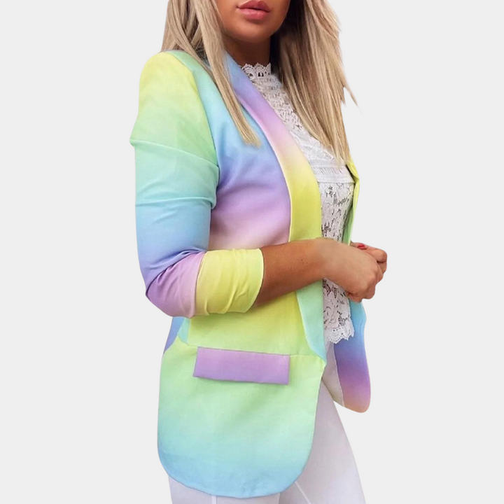 Stilla | Farverig Tie-Dye Blazer til Kvinder