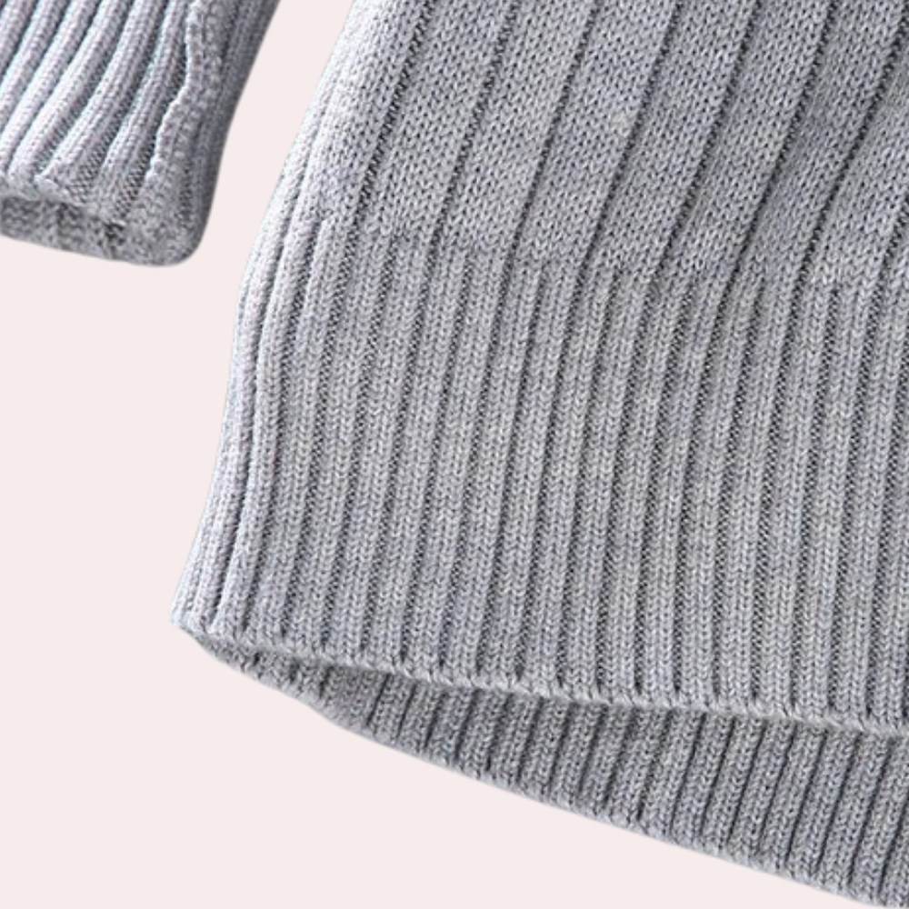 Stilla | Strikket Cardigan med Stilfuld Lynlås