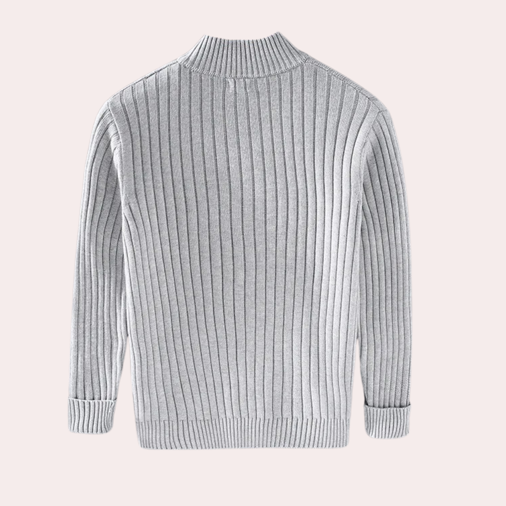 Stilla | Strikket Cardigan med Stilfuld Lynlås