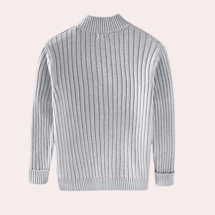Stilla | Strikket Cardigan med Stilfuld Lynlås