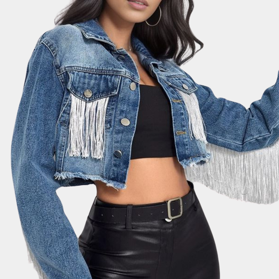 Stilla | Stilfuld Cropped Retrojakke til Kvinder