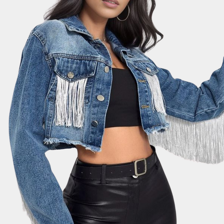 Stilla | Stilfuld Cropped Retrojakke til Kvinder