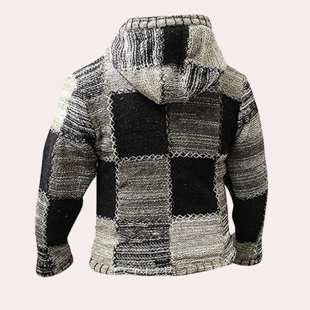 Stilla | Patchwork-Jakke med Hætte til Mænd