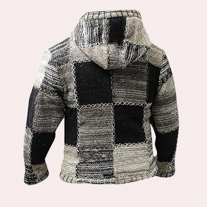 Stilla | Patchwork-Jakke med Hætte til Mænd