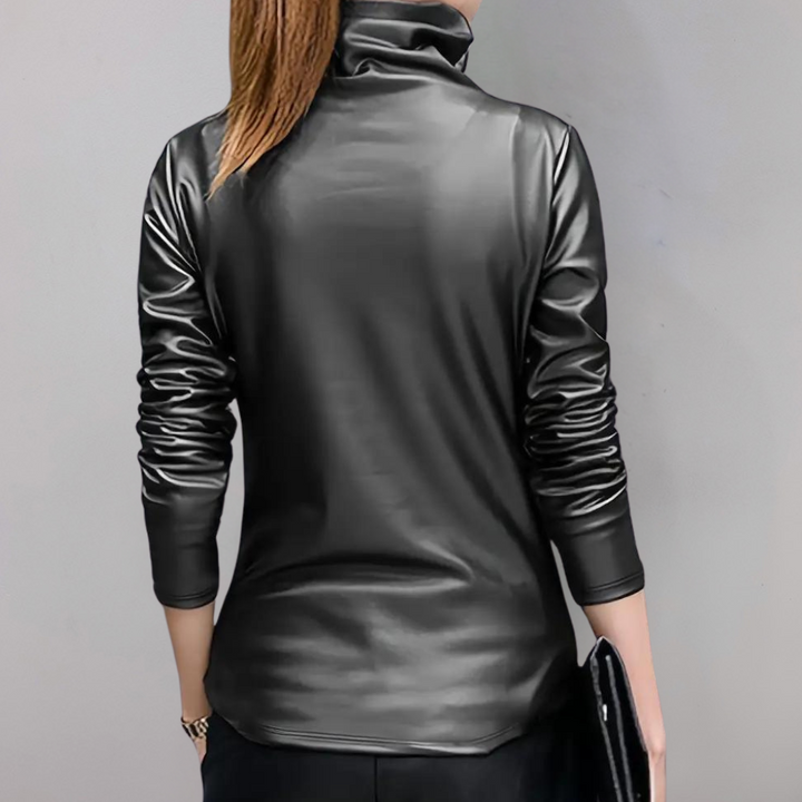 Stilla | Casual Mock Neck-Skjorte til Kvinder