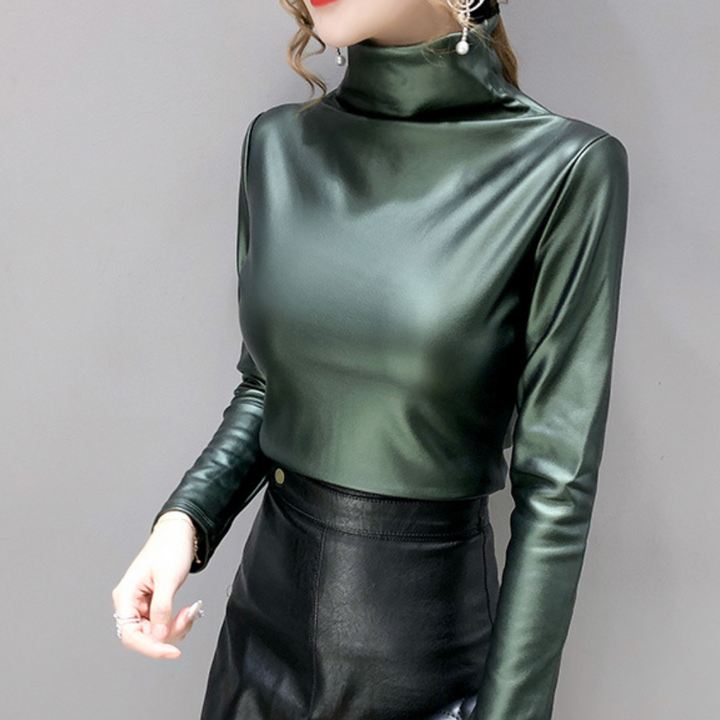 Stilla | Casual Mock Neck-Skjorte til Kvinder