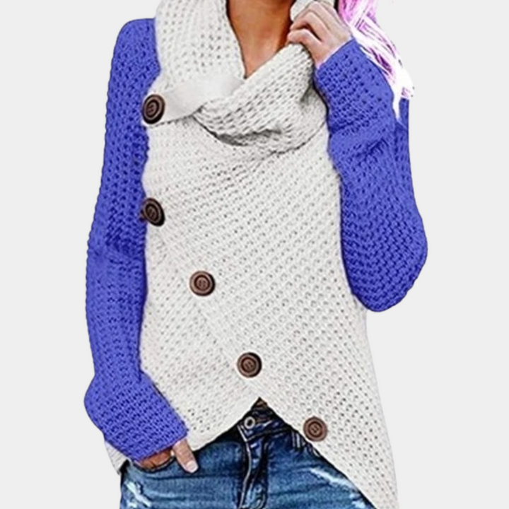 Stilla | Asymmetrisk Sweater med Knapper til Kvinder