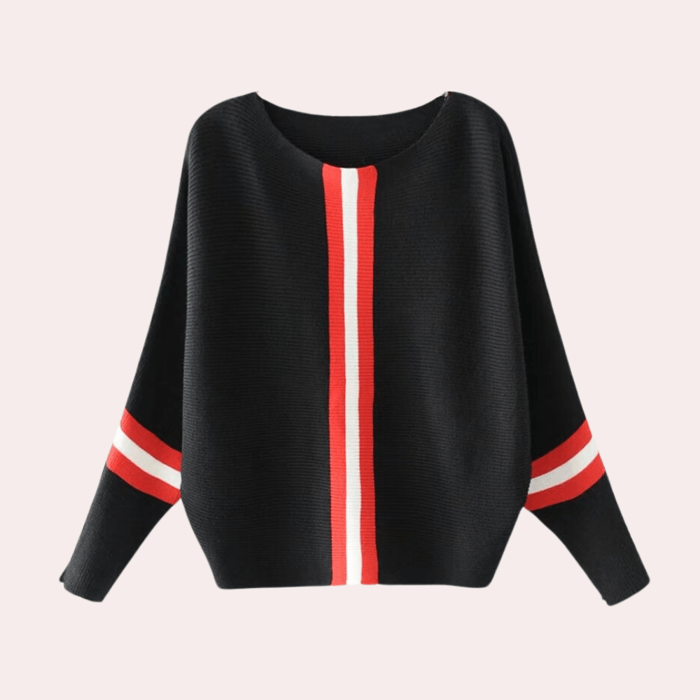 Stilla | Afslappet Sweater med Lodrette Striber