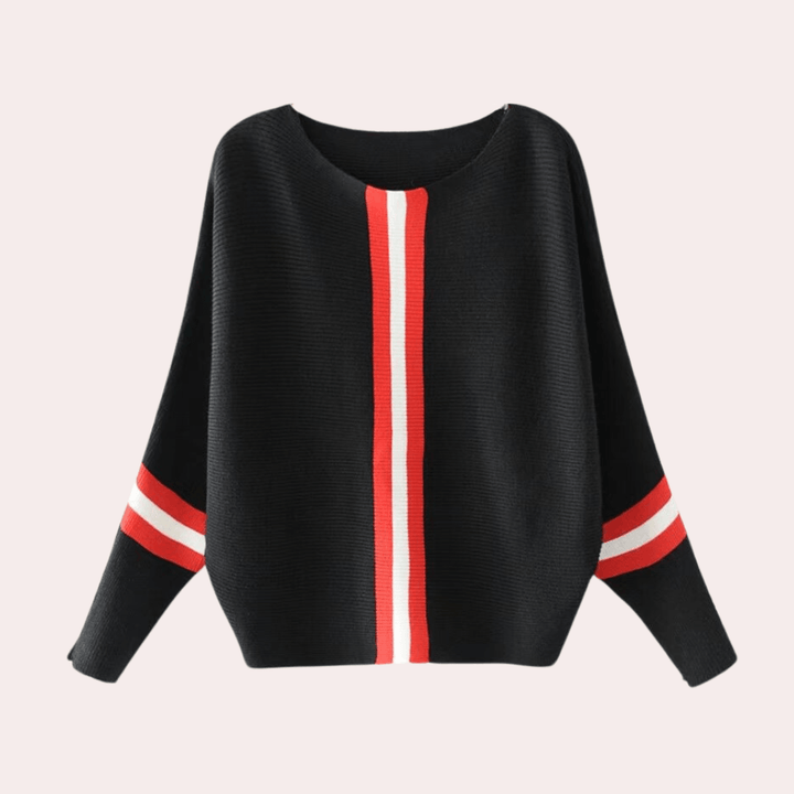 Stilla | Afslappet Sweater med Lodrette Striber