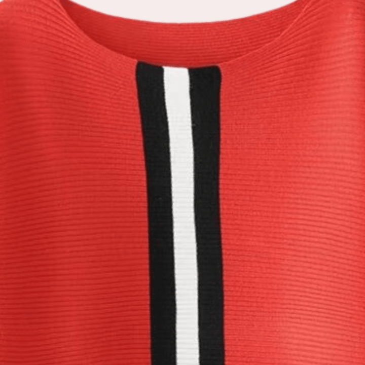 Stilla | Afslappet Sweater med Lodrette Striber