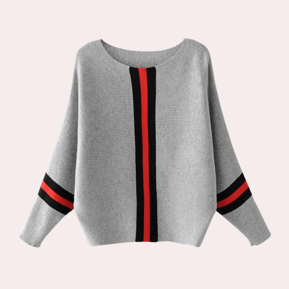 Stilla | Afslappet Sweater med Lodrette Striber