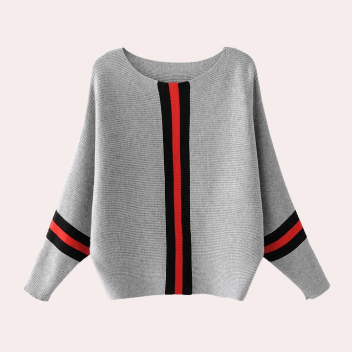 Stilla | Afslappet Sweater med Lodrette Striber