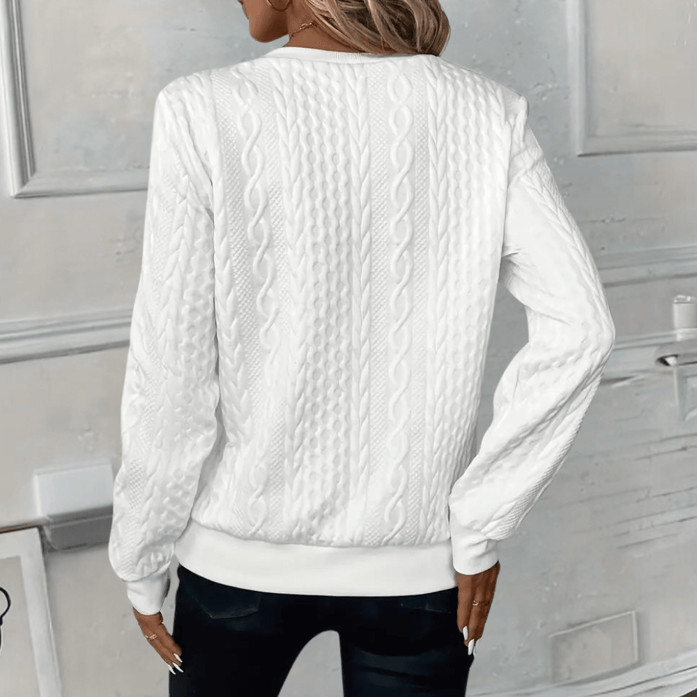 Stilla | Hyggelig Sweater med Lynlås Foran