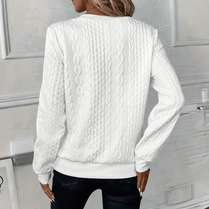 Stilla | Hyggelig Sweater med Lynlås Foran