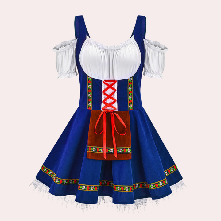 Stilla | Elegant Oktoberfest Kjole med Kold Skulder