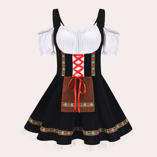 Stilla | Elegant Oktoberfest Kjole med Kold Skulder