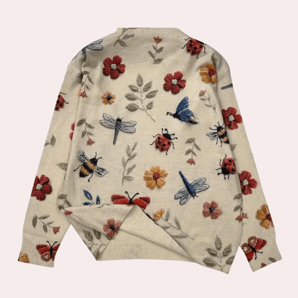 Stilla | Kvinders Trøje med Blomsterdesign