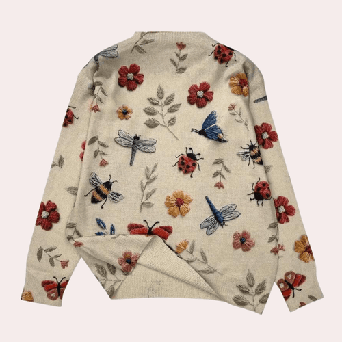 Stilla | Kvinders Trøje med Blomsterdesign