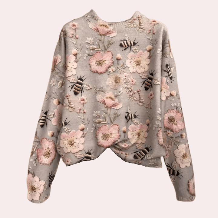 Stilla | Kvinders Trøje med Blomsterdesign