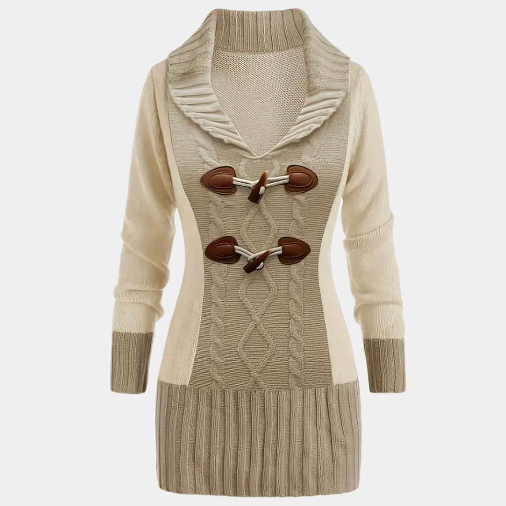 Stilla | Stilfuld Sweater til Damer med Toggle Foran
