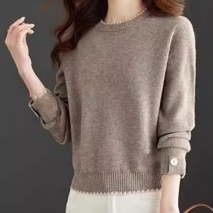 Stilla | Stilfuld Rundhalset Sweater til Kvinder