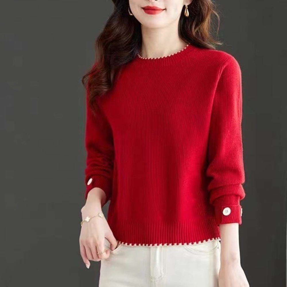 Stilla | Stilfuld Rundhalset Sweater til Kvinder