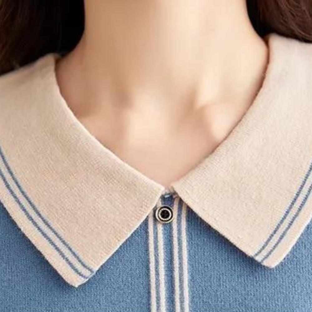 Stilla | Trendy Damepullover med Krave og Knapper