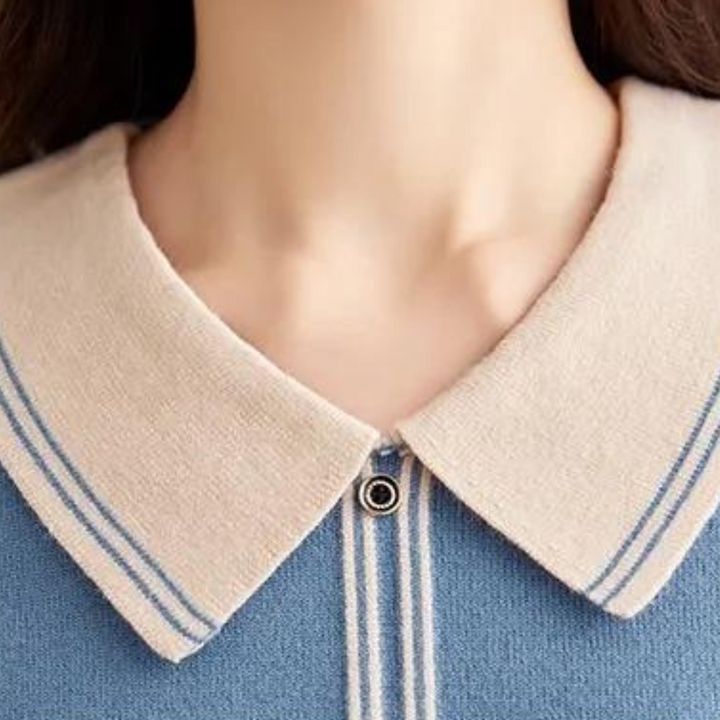 Stilla | Trendy Damepullover med Krave og Knapper