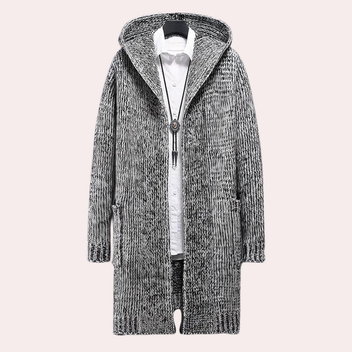 Stilla | Varm Cardigan med Hætte til Mænd
