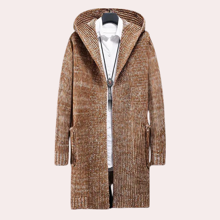 Stilla | Varm Cardigan med Hætte til Mænd