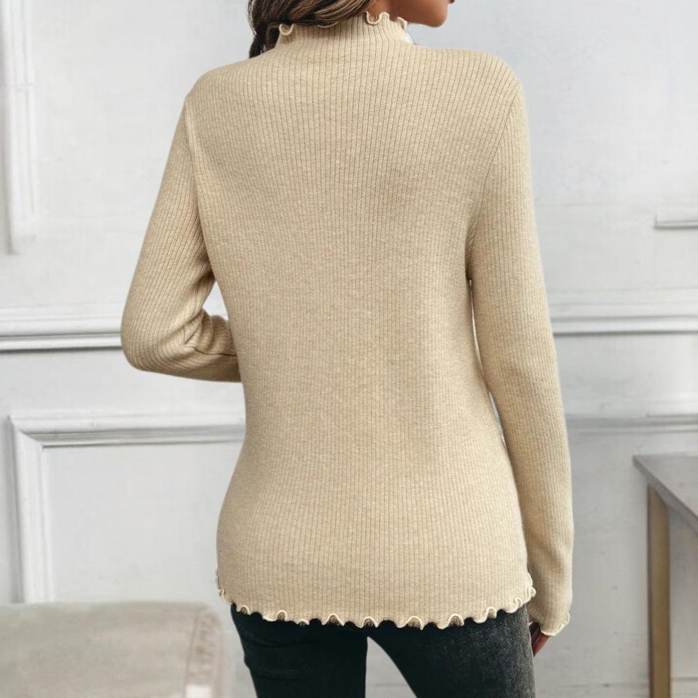 Stilla | Tidløs Varm Rullekravesweater til Kvinder