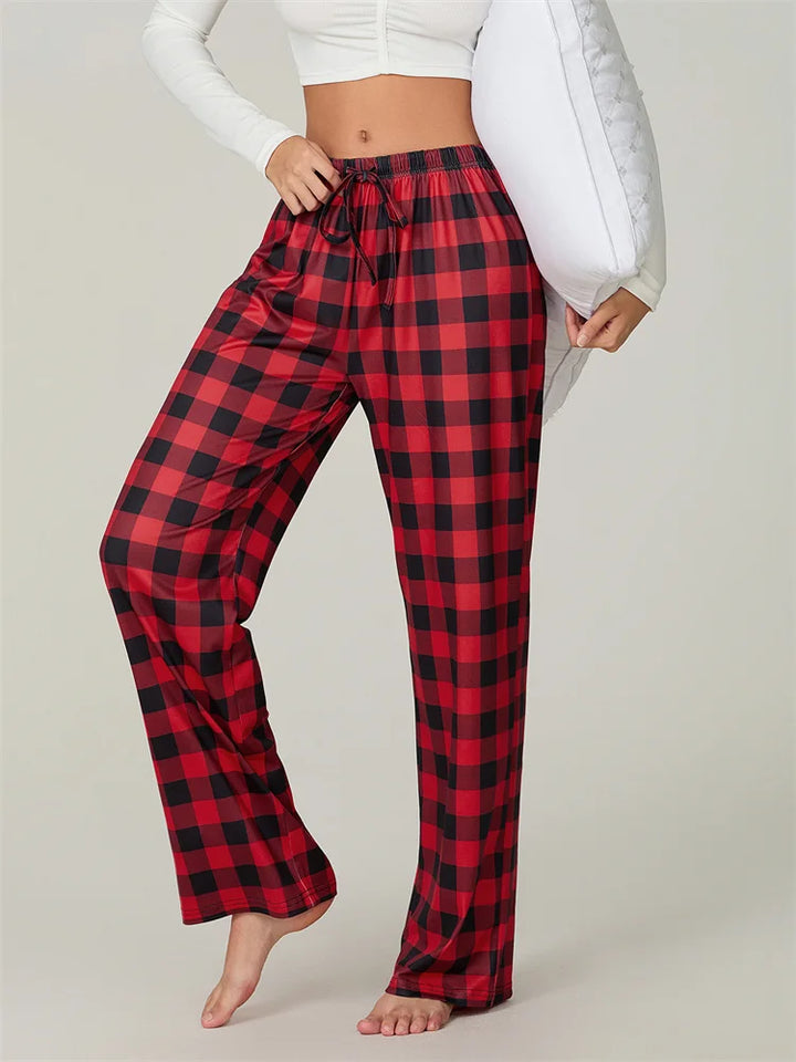 Stilla | Jule-plaid-print Snøre-elastisk-nattøj