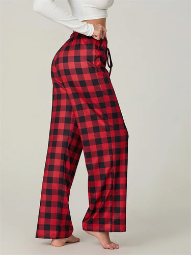 Stilla | Jule-plaid-print Snøre-elastisk-nattøj