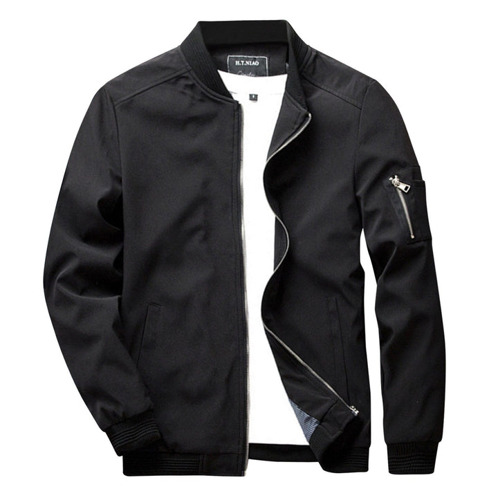 Stilla | Herrens Full-Zip Bomberjakke - Ribkant & Ærmeltaske