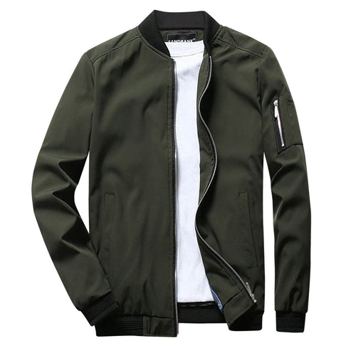 Stilla | Herrens Full-Zip Bomberjakke - Ribkant & Ærmeltaske