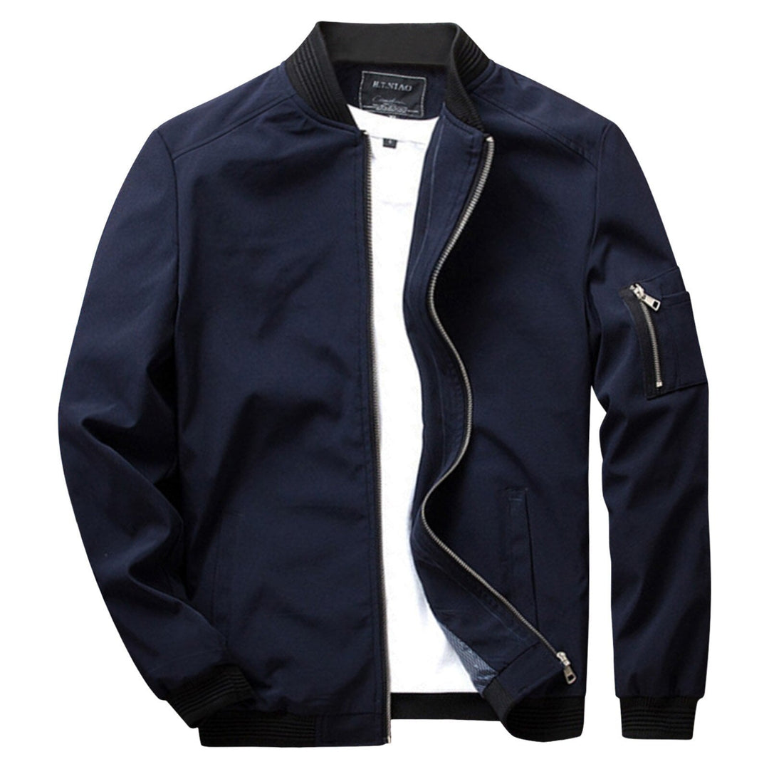 Stilla | Herrens Full-Zip Bomberjakke - Ribkant & Ærmeltaske