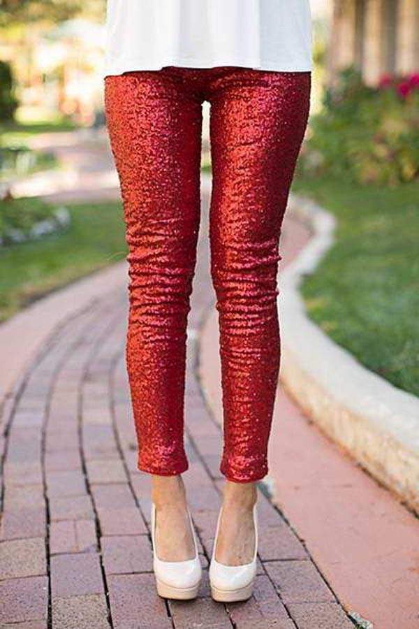 Stilla | Paillet Skinny Bukser