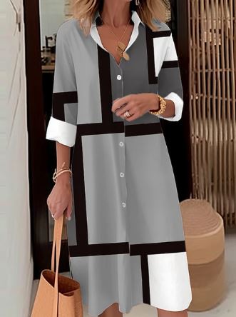 Stilla | Elegante Casual Skjorte Kjole