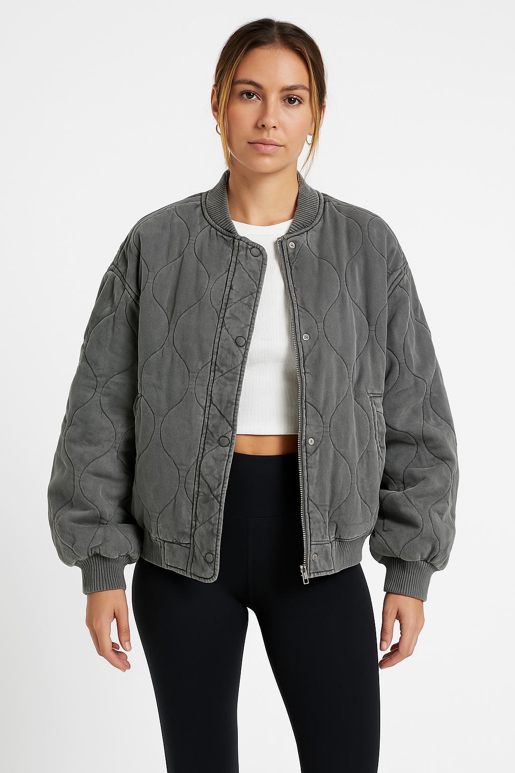 Stilla | Dame Quilted Oversized Bomberjakke